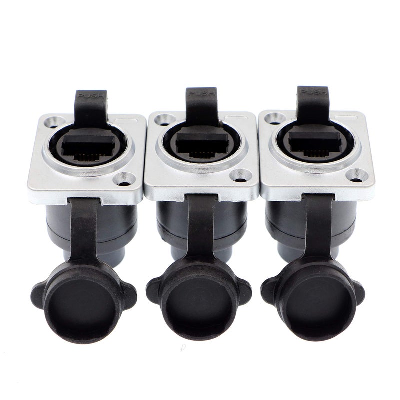 Uonecn RJ45 Waterproof Connector Dust Plug 3 PCS RJ45 Connectors IP65 Mount Ethernet Panel Connector. - Image 4